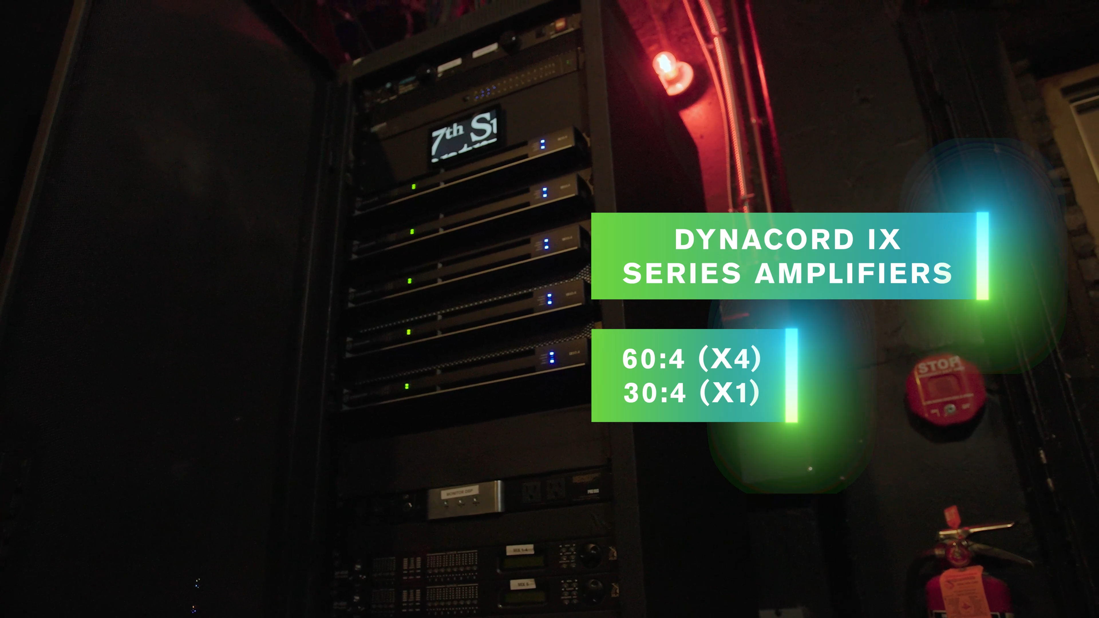 Dynacord iX amplifier rack at 7th Street Entry
